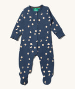 A Little Green Radicals Full Moon Organic Cotton Babygrow on a plain background.