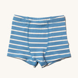 Little Green Radicals Blue Striped Organic Cotton Underwear Boxer Shorts