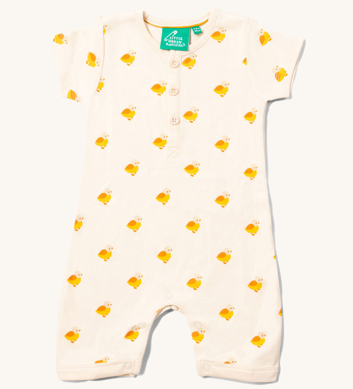 Little Green Radicals Little Ducks Organic Cotton Shortie Romper 