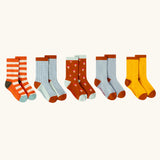 Little Green Radicals mushroom organic cotton socks 5 Pack.