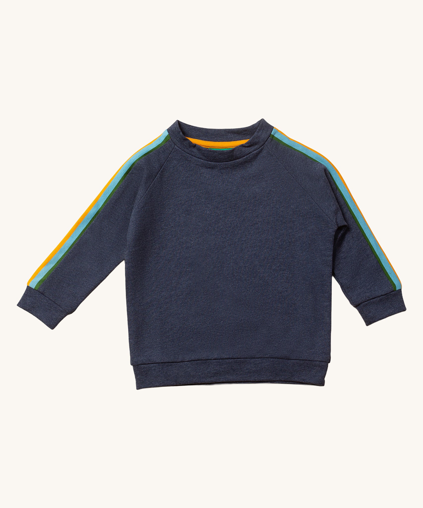 Little Green Radicals Navy Rainbow Raglan Sweatshirt