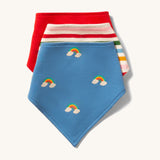 Three Little Green Radicals organic cotton dribble bibs in colourful designs for babies. 