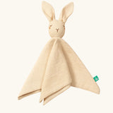 Little Green Radicals rabbit organic cotton baby comforter toy.