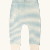 Blue and white striped trousers from the Little green Radicals blue penguin design playset outfit.