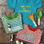 made from organic cotton with red and white stripes