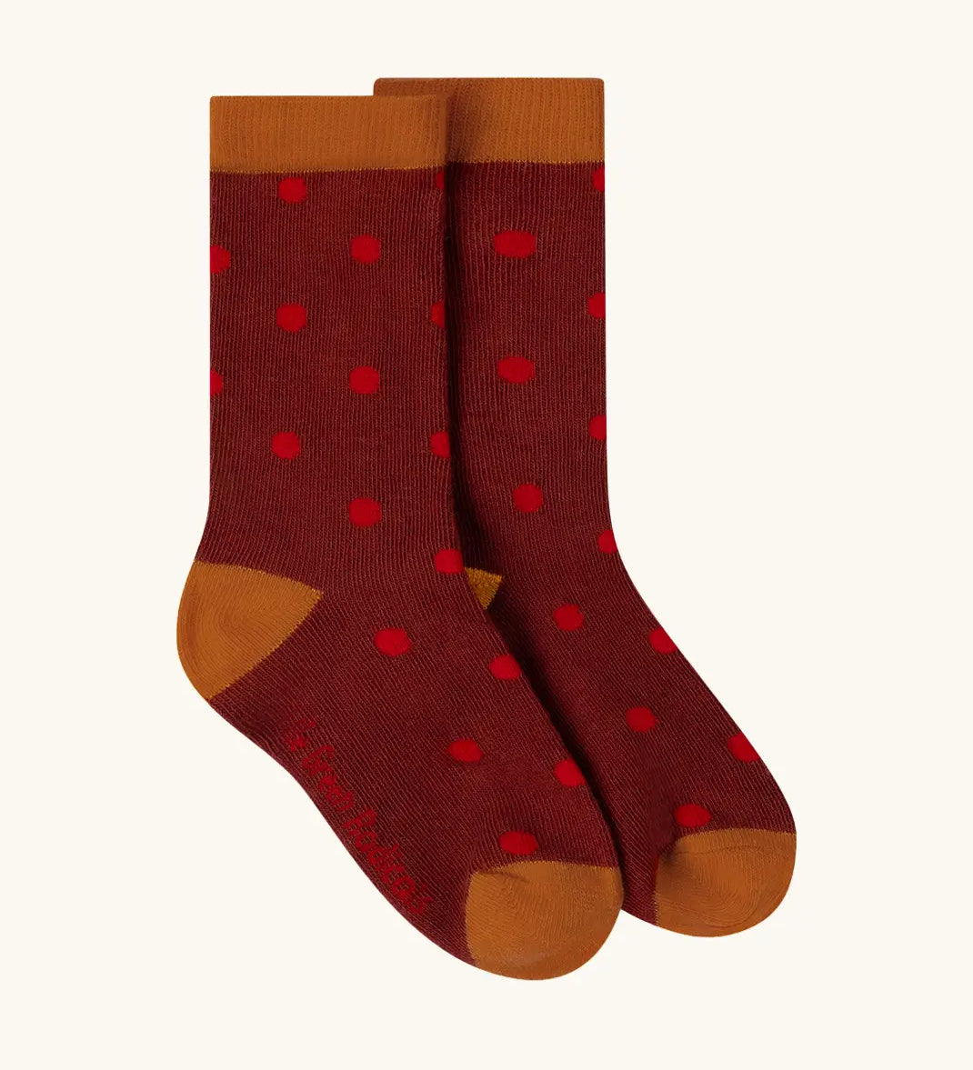 Little Green Radicals red flowers organic cotton children's socks in a  3 Pak.