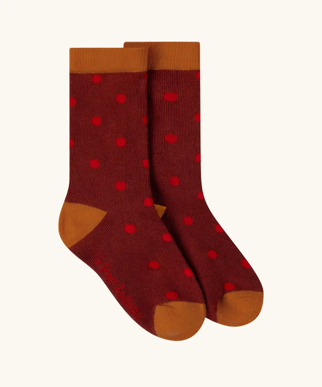 Little Green Radicals red flowers organic cotton children's socks in a  3 Pak.