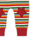 Little Green Radicals Knee Patch Joggers - Rainbow Striped