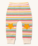 Little Green Radicals Stars Knee Patch Rainbow Striped Children's Organic Cotton Joggers