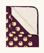 Little Green Radicals swans organic sherpa hooded baby blanket.