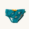 Little Green Radicals Teal Rainbows UPF 50+ Recycled Reusable Swim Nappy.