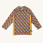 Little Green Radicals Vintage Flowers design UPF 50+ Sun safe Long Sleeve Child's Rash Vest