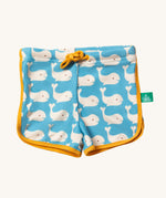 Little Green Radicals Blue Whales UPF 50+ Kids Recycled Swim Shorts