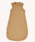Little Green Sheep Organic Baby Sleeping Bag 1.0 Tog in a Honey Rice print pictured on a plain background