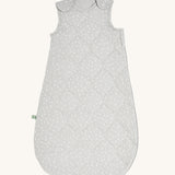 Little Green Sheep Organic Baby Sleeping Bag 2.5 Tog in a Dove Rice print pictured on a plain background