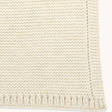 Little Green Sheep Organic Knitted Cellular Baby Blanket