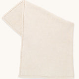 Little Green Sheep Organic Knitted Cellular Baby Blanket in linen on a plain background