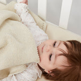 Little Green Sheep Organic Knitted Cellular Baby Blanket