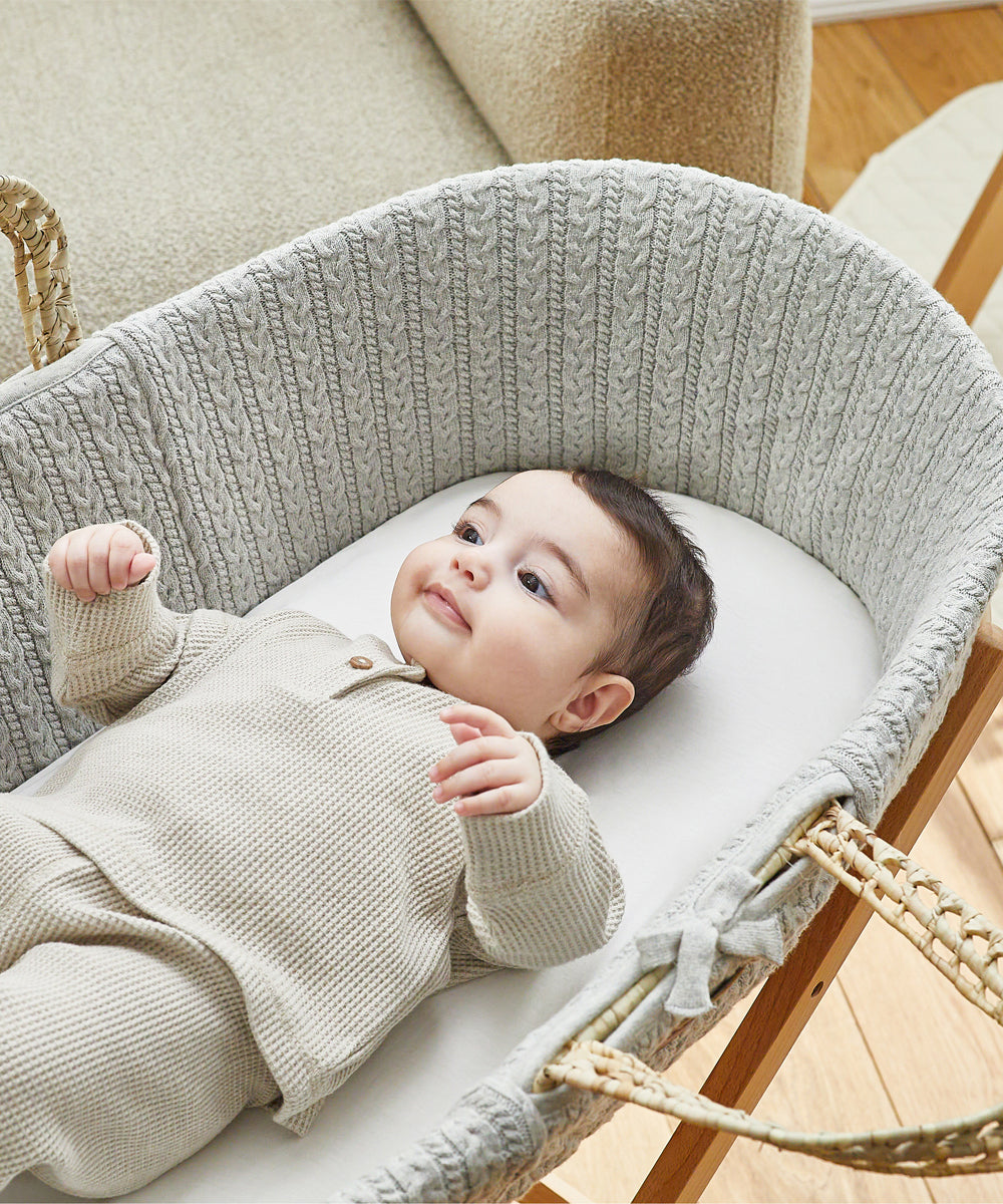 Little Green Sheep Organic Knitted Moses Basket Mattress – Babipur