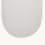 Little Green Sheep Organic Moses Basket Jersey Fitted Sheet in dove rice print