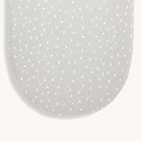 Little Green Sheep Organic Moses Basket Jersey Fitted Sheet in dove rice print