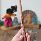 Lyra super Ferby 4 colour triangular rainbow pencil in an adult's hand.