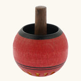 Mader Kreiselmanufaktur Arabesk Turn-Over Wooden Spinning Top, colour chosen at random.