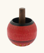 Mader Kreiselmanufaktur Arabesk Turn-Over Wooden Spinning Top, colour chosen at random.
