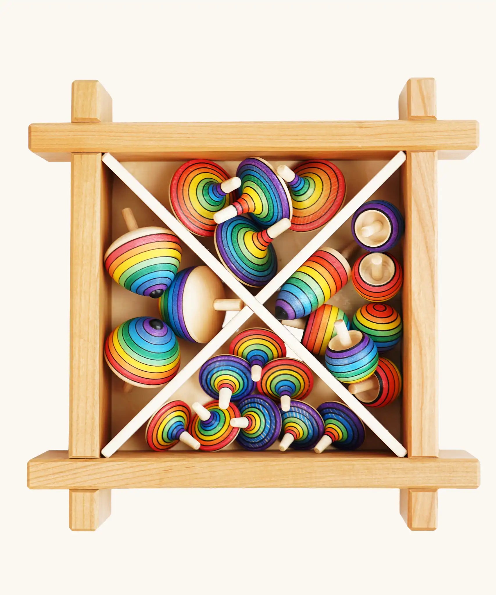 Mader Kreiselmanufaktur Big Classroom Spinning Top Set , 24 pieces in a storage box.