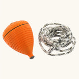 Mader Kreiselmanufaktur Coloured Profi Throw Wooden Spinning Top in orange. Colour is chosen at random.