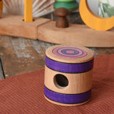Mader Kreiselmanufaktur Corner Spyglass in purple placed on a desk in the Babipur playroom.