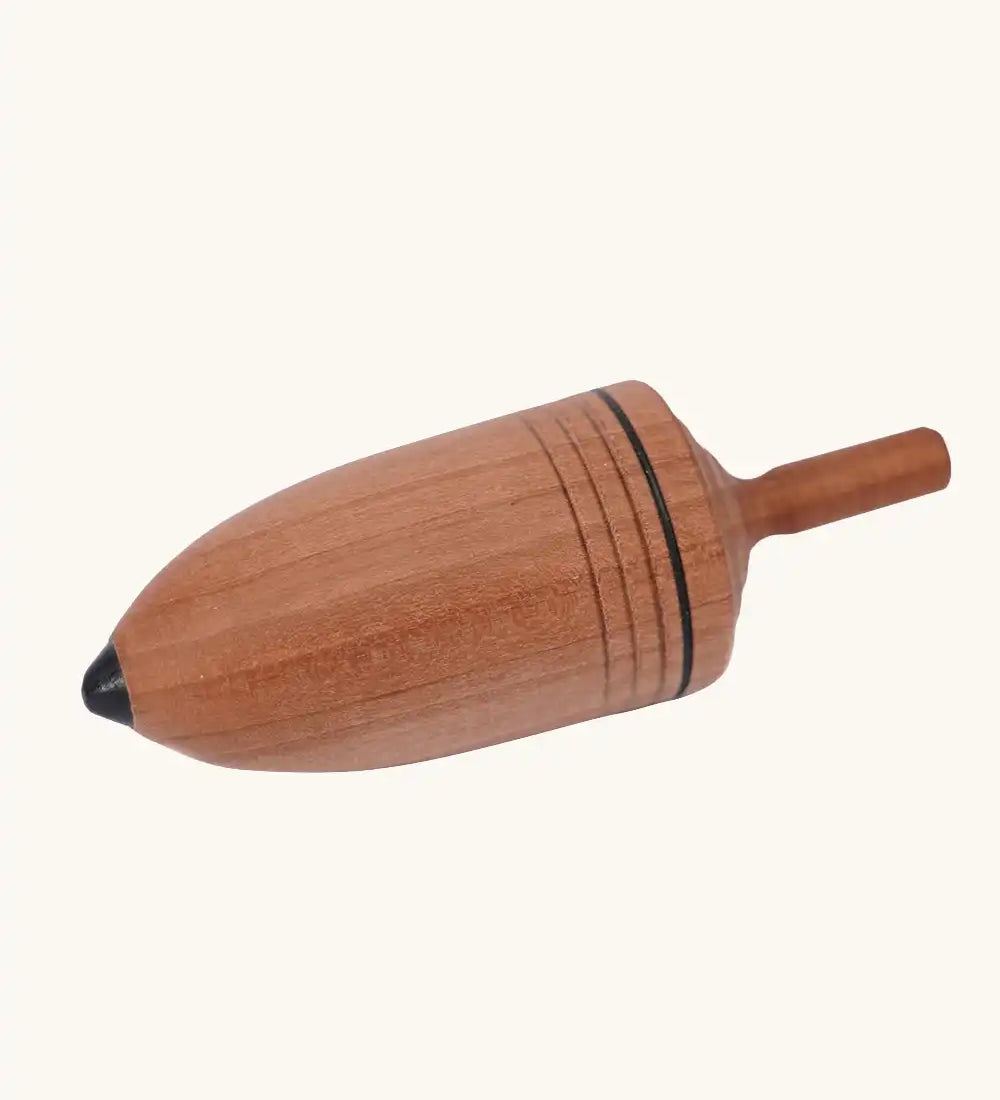 Mader Kreiselmanufaktur Natural wooden Thunderbolt Spinning Top.