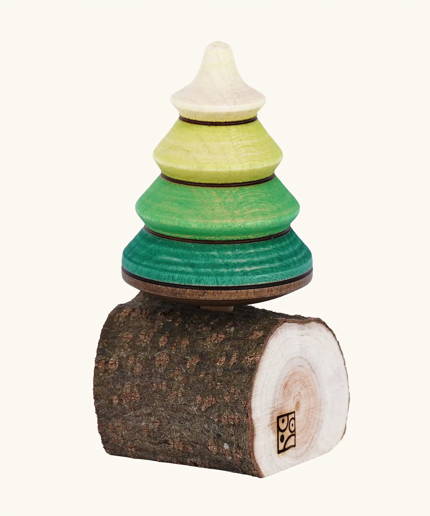 Mader Kreiselmanufaktur Tree Spinning Top On Branch wooden toy. 