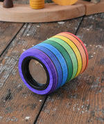 Mader Rainbow Kaleidoscope placed on a desk in the Babipur playroom. 