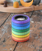 Mader Rainbow Kaleidoscope placed on a desk in the Babipur playroom. 