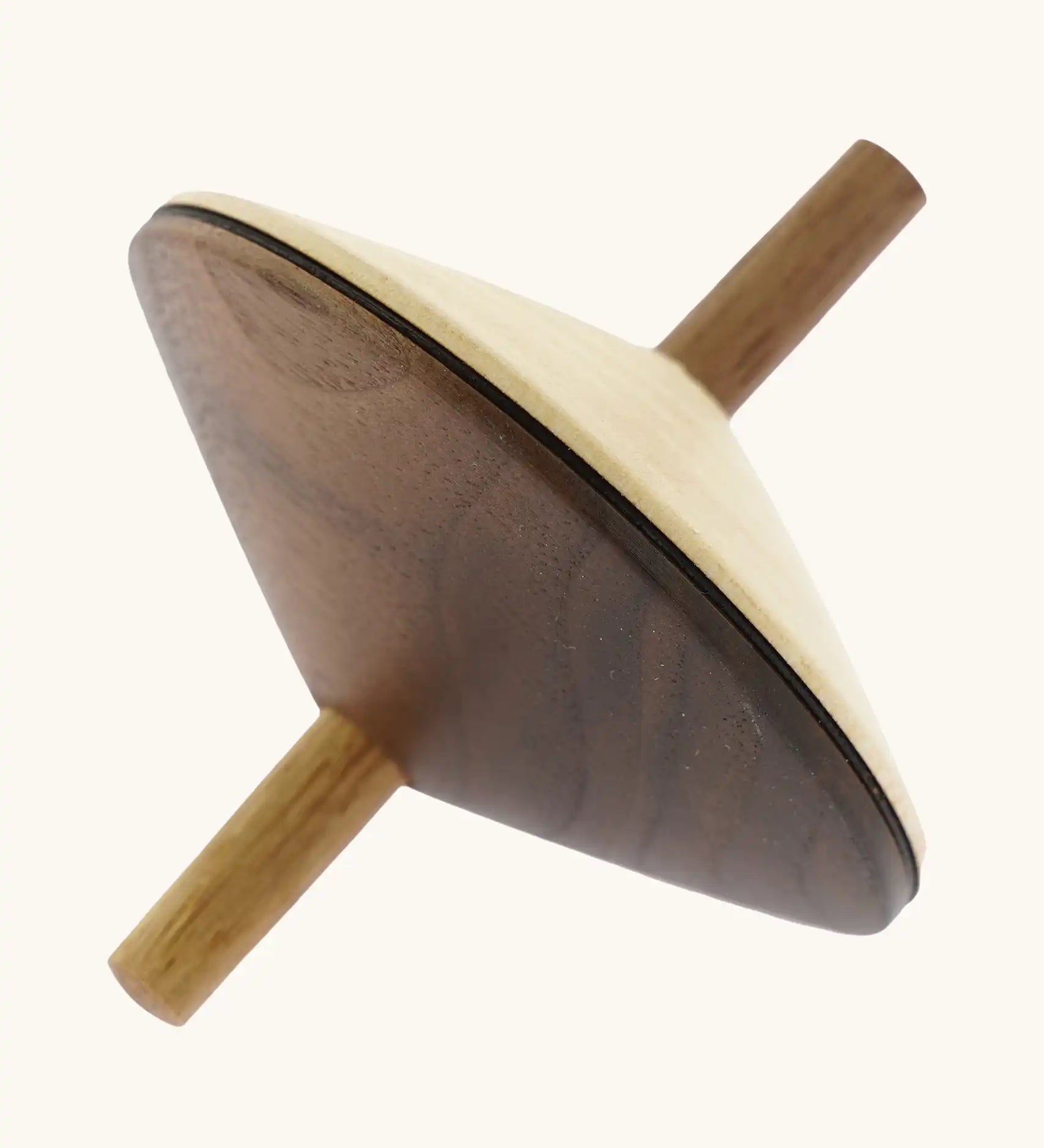 Mader Kreiselmanufaktur Wendelin Nut / Cherry Wood Spinning Top wooden toy.