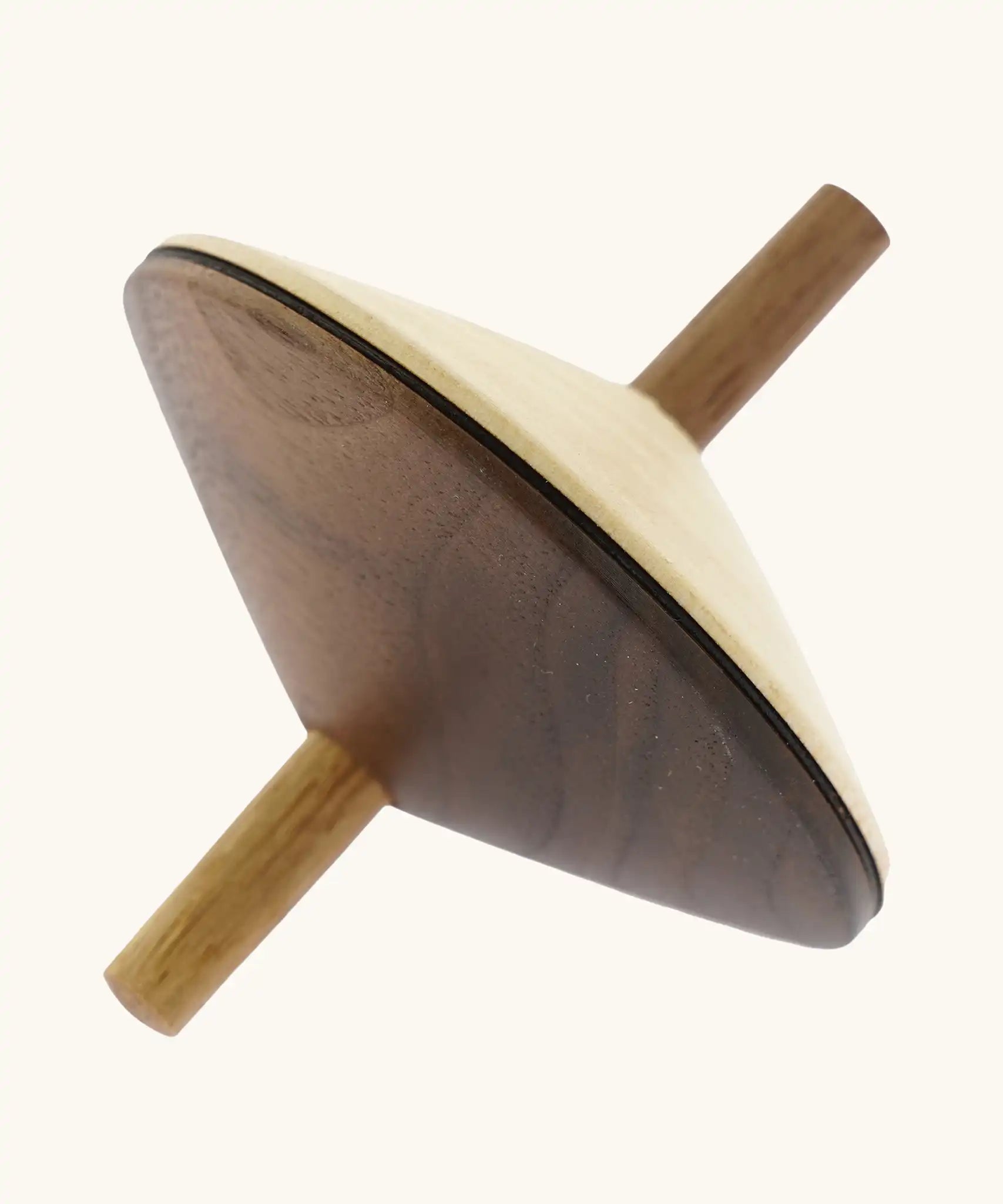 Mader Kreiselmanufaktur Wendelin Nut / Cherry Wood Spinning Top wooden toy.