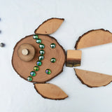 Fish flatlay created using the Magic Wood Eco Blocks Big Box 70 piece set.