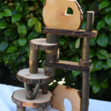 Magic Wood Eco Blocks in a 22 piece set used to create a build, stacking the logs, platforms and pieces on top of each other.