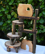Magic Wood Eco Blocks in a 22 piece set used to create a build, stacking the logs, platforms and pieces on top of each other.