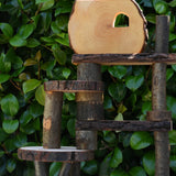 Close up of a build created using the Magic Wood Eco Blocks in a 22 piece set.