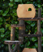 Close up of a build created using the Magic Wood Eco Blocks in a 22 piece set.