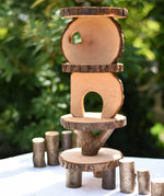 Stack created using pieces from the  Magic Wood oiled ecoBlocks 36 piece set. 