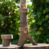  Close up of pieces stacked from the Magic Wood oiled ecoBlocks 36 piece set.