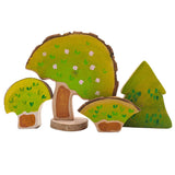 Magic Wood Spring & Autumn Wooden Tree Set showing the Spring side pictured on a plain white background.