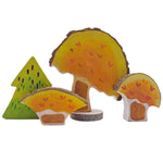 Magic Wood Spring & Autumn Wooden Tree Set showing the Autumn side pictured on a plain white background.