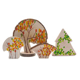 Magic Wood Japanese style Wooden Tree Set pictured on a plain background