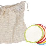 Ecoliving 10 Organic Cotton Make up Wipes and Wash Bag