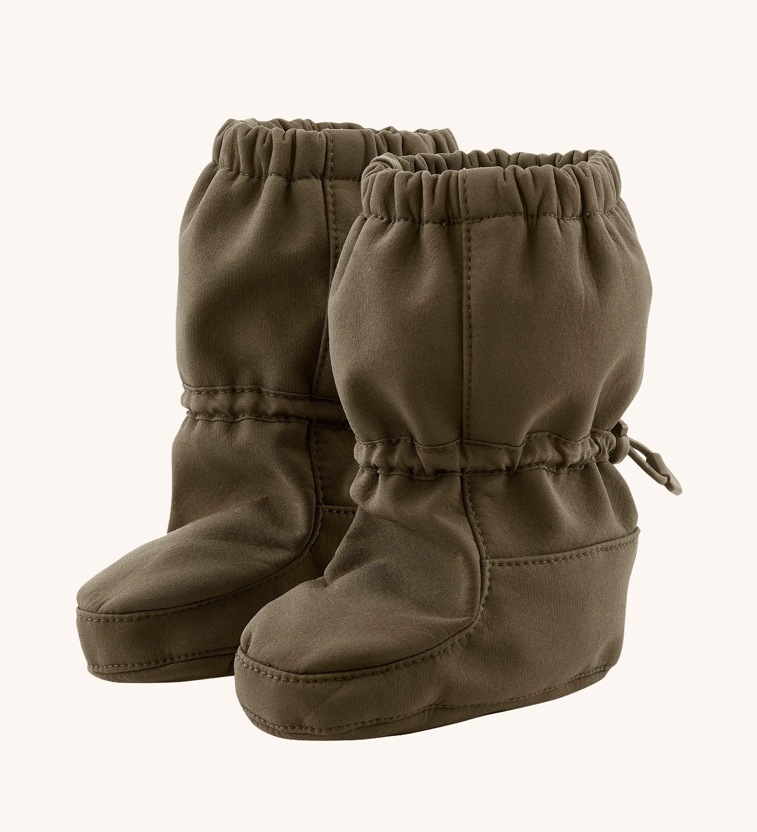 Mamalila  baby allrounder winter booties in the khaki green colour available at Babipur.