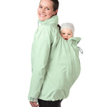  with a child in the front carrier